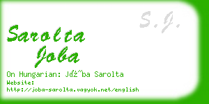 sarolta joba business card